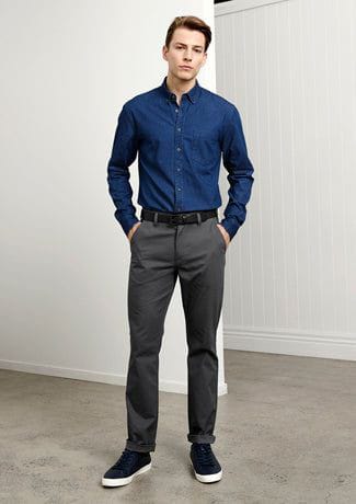 Navy Blue Shirts with grey pants