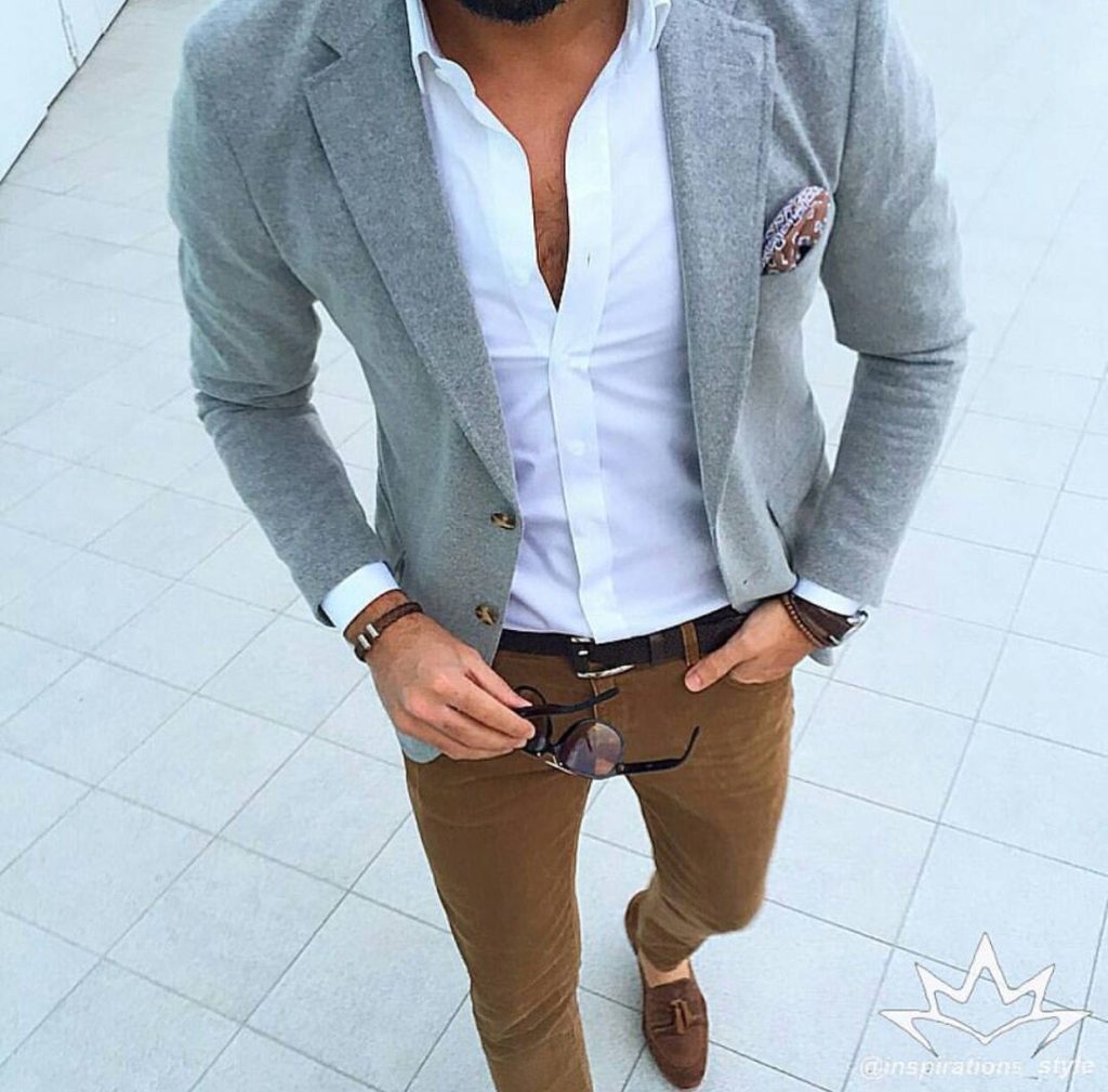  brown pants with blazer