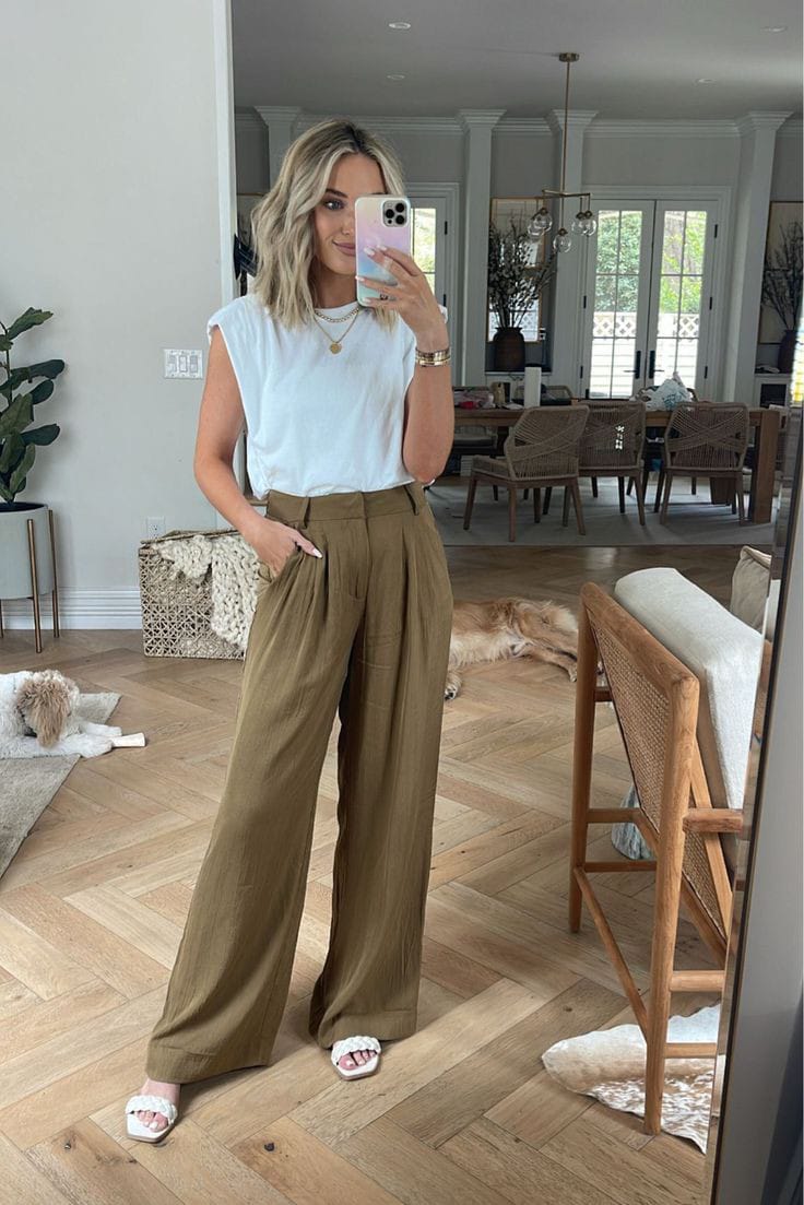 Wide Leg Pants flats