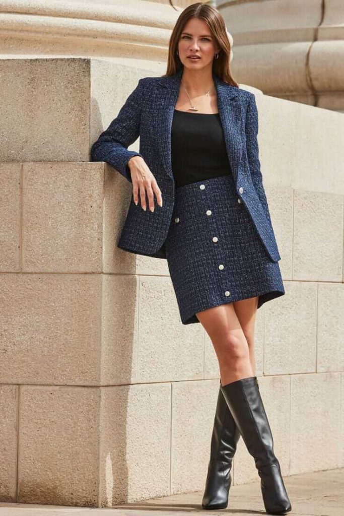 Navy Blazer with skirt